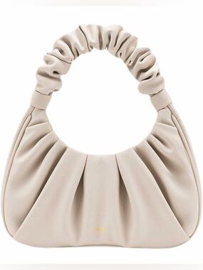 JW PEI White Ruched Handle Shoulder Bag